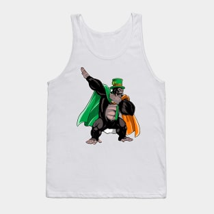 Dabbing Gorilla St Patricks Day Men Leprechaun Irish Tank Top